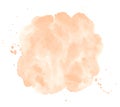 Skin color, natural rose beige watercolor rounded splash