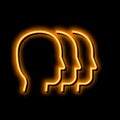 skin color neon glow icon illustration Royalty Free Stock Photo