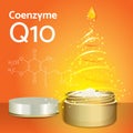 Skin Cream with Coenzyme Q10. Chemical Formula.