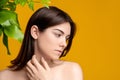 Skin detox organic cosmetology woman clean face