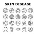 Skin Disease Symptom Collection Icons Set Vector Royalty Free Stock Photo