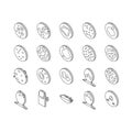 Skin Disease Symptom Collection isometric icons set vector