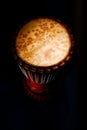 Skin of the djembe African percussion instrument Royalty Free Stock Photo