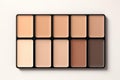 Skin Foundation Palette For Various Shades Royalty Free Stock Photo