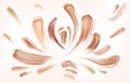 Skin foundation smear brush strokes beauty makeup