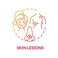 Skin lesions concept icon