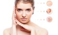 Skin problem of woman face Royalty Free Stock Photo