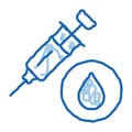 Skin Rejuvenation Injection doodle icon hand drawn illustration