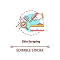 Skin scraping concept icon