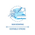 Skin scraping concept icon