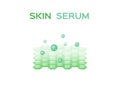 Skin serum vector / collagen and moisturizer / green