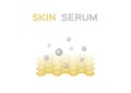 Skin serum vector / collagen and moisturizer / grey yellow