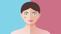 Skin Texture Improvement Visual comparison of different skin textures fine lines smooth skin before and after serum use