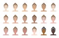 Skin tone color index . face of women