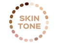 Skin tone color infographic