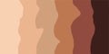 Skin tone color scale chart. Brown palette vector human skin infographic banner icon Royalty Free Stock Photo