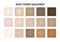 Skin tone index color . infographic