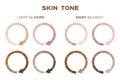 Skin tone index color . infographic vector