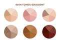 Skin tone index color . infographic