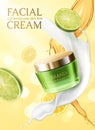 Skincare lemon cream ad