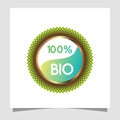 Skincare natural vectors. Bio-organic gold eco-green labels for bio and natural food with text 100 percent , Bio . Can be used for