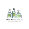 Skincare Products Bottles