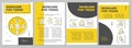 Skincare for teens yellow brochure template
