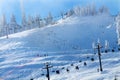 Sking Chairlifts at Snoqualme Pass Washington