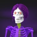 Skinny Bones Skeleton violet villain