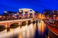 Skinny Bridge Amsterdam at Dusk