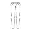 skinny pants for women. Women s clothes for a walk.Women clothing single icon in outline style vector symbol stock