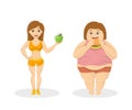 Skinny vs fat. Royalty Free Stock Photo