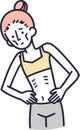 Skinny woman simple illustration