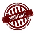 skintight - red round grunge button, stamp