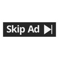Skip Ad black web button icon illustration Royalty Free Stock Photo
