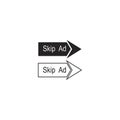 Skip Ad button icon Royalty Free Stock Photo