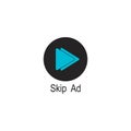 Skip Ad button icon Royalty Free Stock Photo