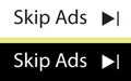 Skip Ad button set of white and black vector Advertising skip Royalty Free Stock Photo