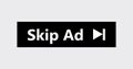 Skip ad vector button. Block advertisement icon. Simple Vector Skip Ad Button. Skip Ad button advertisement isolated icon Royalty Free Stock Photo