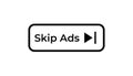 Skip ads button with play symbol indicates online video content interaction option