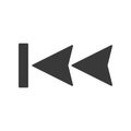 Skip Back Fast Icon Vector