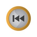 skip backward button. Vector illustration decorative design Royalty Free Stock Photo