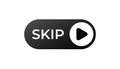 Skip button icon with play symbol for user interface and media controls