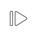 Skip button line icon