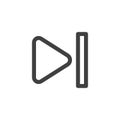 Skip forward button line icon