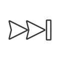 Skip Forward Fast Icon Vector