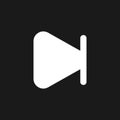 Skip next button dark mode glyph ui icon