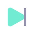 Skip next button flat color ui icon