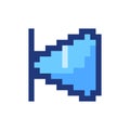 Skip previous button pixelated RGB color ui icon Royalty Free Stock Photo