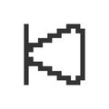 Skip previous button pixelated ui icon